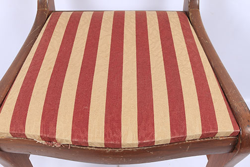 Carved Chair with Upholstered Seat