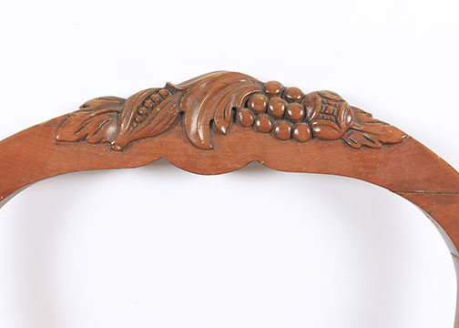 Carved Chair with Upholstered Seat