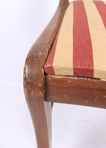 Carved Chair with Upholstered Seat