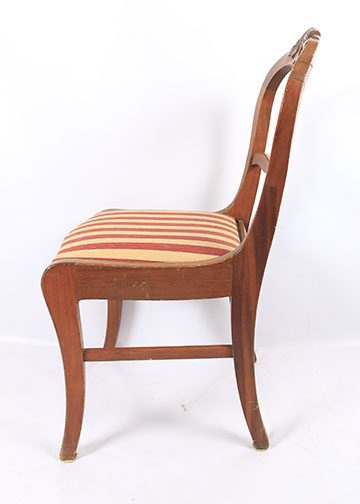Carved Chair with Upholstered Seat