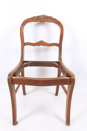 Carved Chair with Upholstered Seat