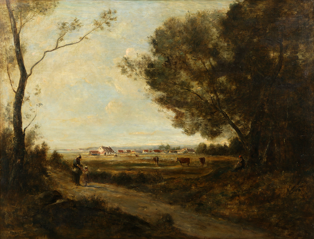 "Landscape by the Sea", The Jean Baptiste Camille Corot from the John H. Converse Collection