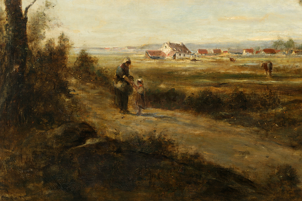"Landscape by the Sea", The Jean Baptiste Camille Corot from the John H. Converse Collection