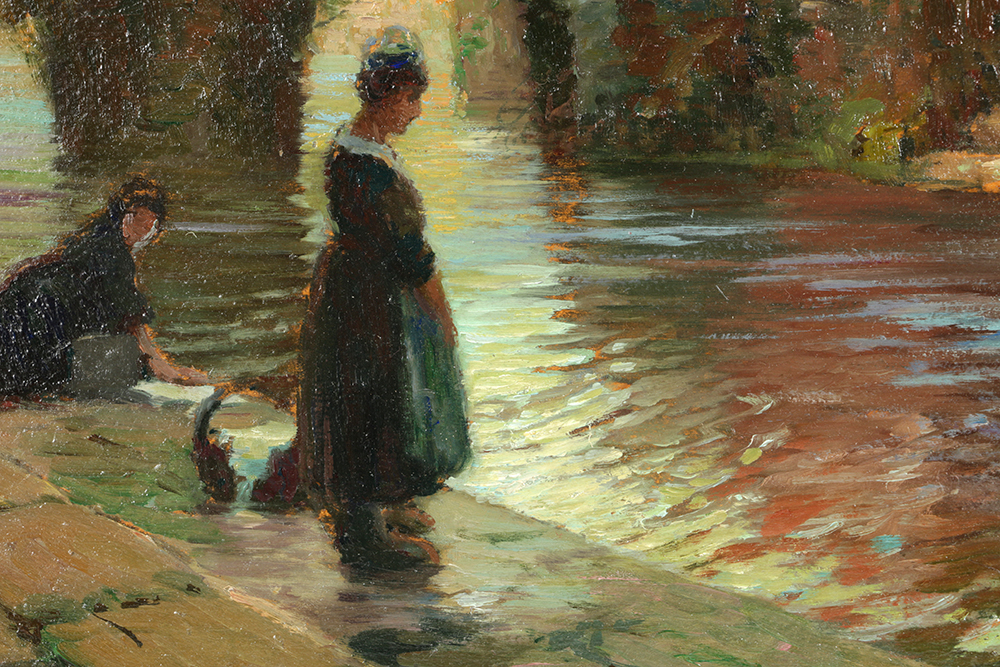 "The Old Bridge, Quimperle, Brittany" by George Ames Aldrich