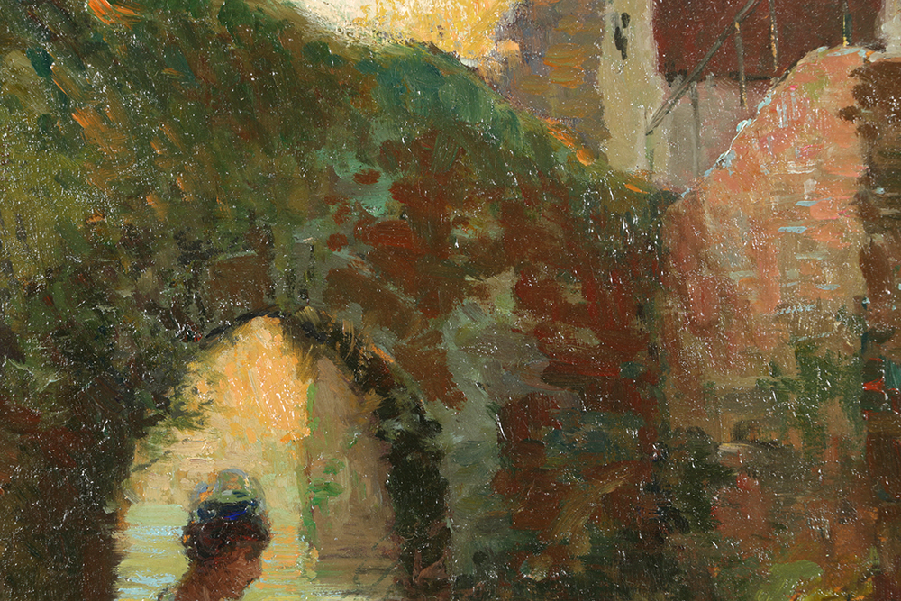 "The Old Bridge, Quimperle, Brittany" by George Ames Aldrich