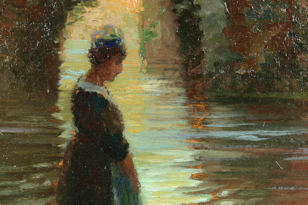 "The Old Bridge, Quimperle, Brittany" by George Ames Aldrich