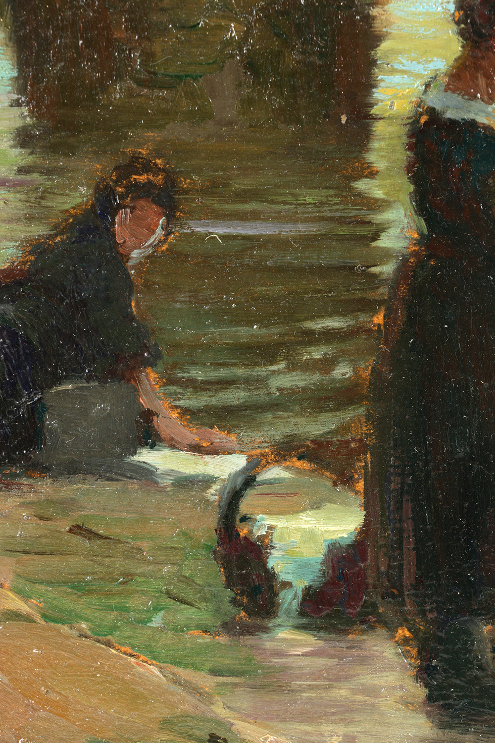 "The Old Bridge, Quimperle, Brittany" by George Ames Aldrich