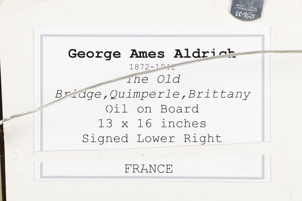 "The Old Bridge, Quimperle, Brittany" by George Ames Aldrich
