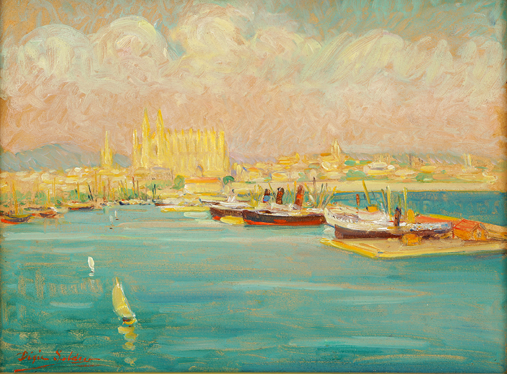 "From My Window Palm Mallorca 1933" by Dixie Selden