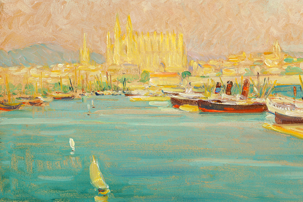 "From My Window Palm Mallorca 1933" by Dixie Selden