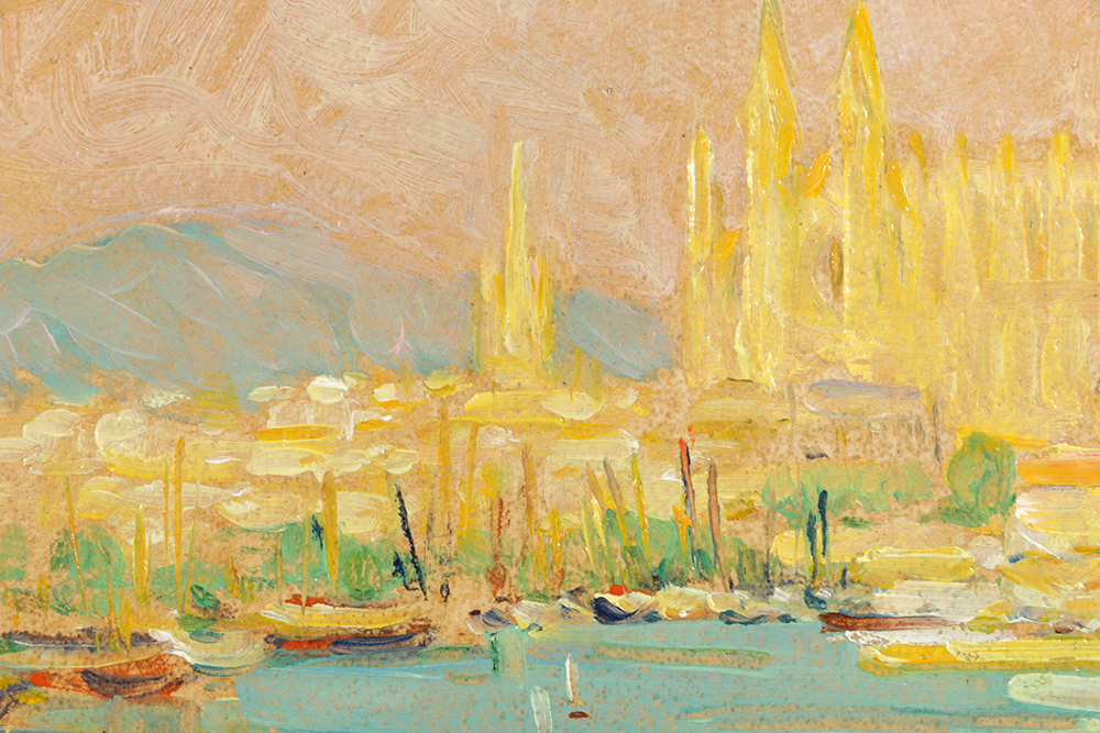 "From My Window Palm Mallorca 1933" by Dixie Selden