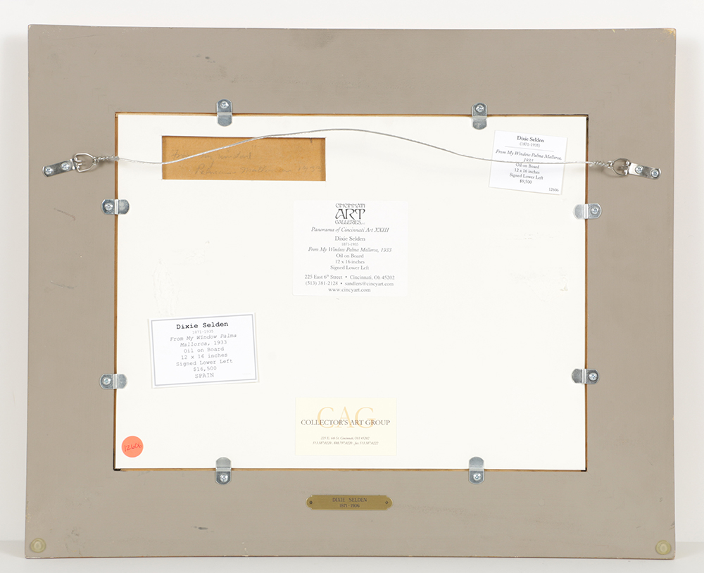 "From My Window Palm Mallorca 1933" by Dixie Selden