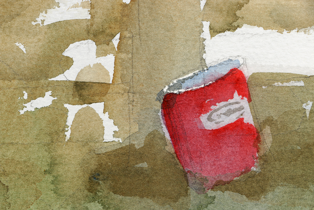 William Moyers "Keep The Saddles Dry" Watercolor on Paper