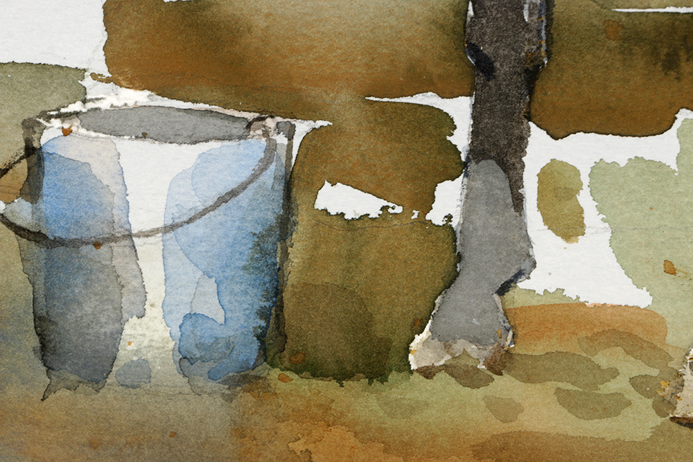 William Moyers "Keep The Saddles Dry" Watercolor on Paper