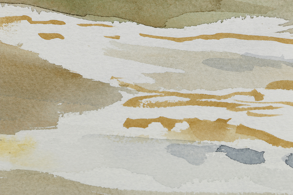 William Moyers "Keep The Saddles Dry" Watercolor on Paper