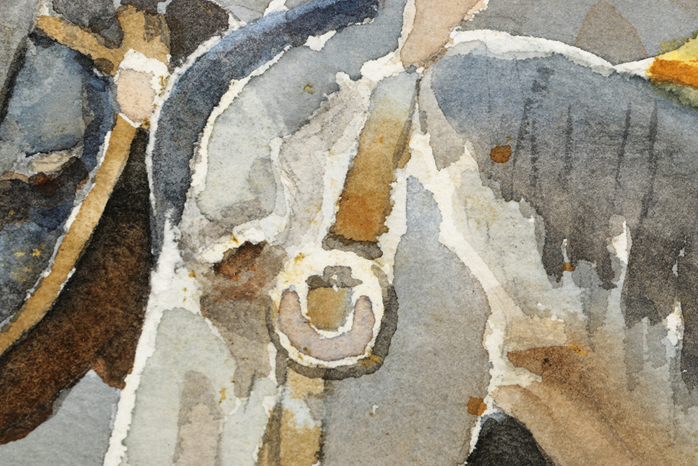 William Moyers "Keep The Saddles Dry" Watercolor on Paper