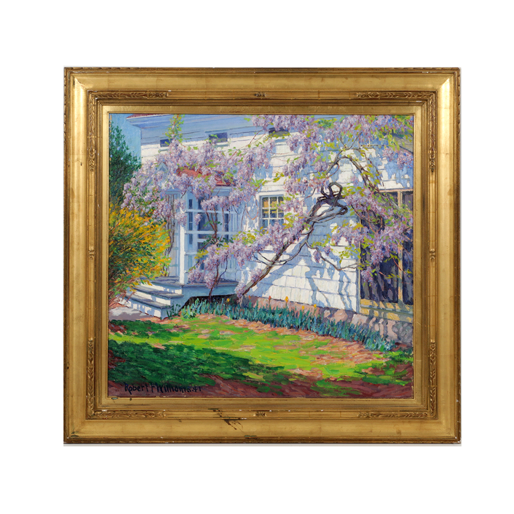 Robert F. Williams Oil Painting on Double-Sided Canvas “Wisteria / Winter Landscape”