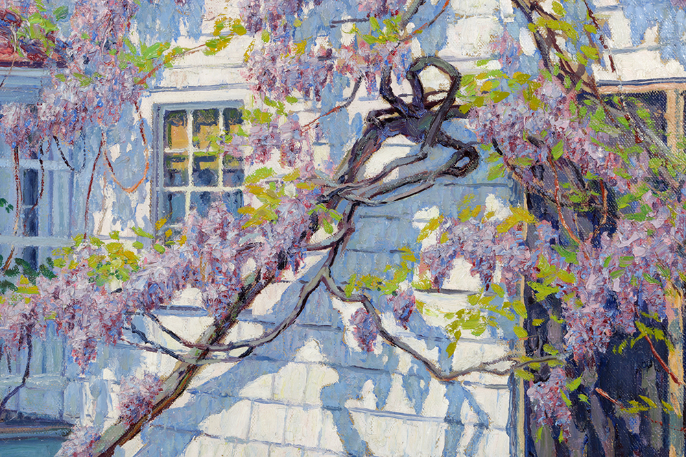 Robert F. Williams Oil Painting on Double-Sided Canvas “Wisteria / Winter Landscape”