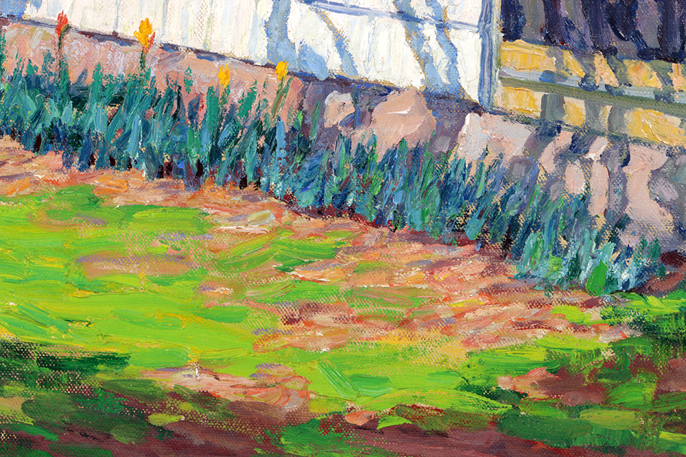 Robert F. Williams Oil Painting on Double-Sided Canvas “Wisteria / Winter Landscape”