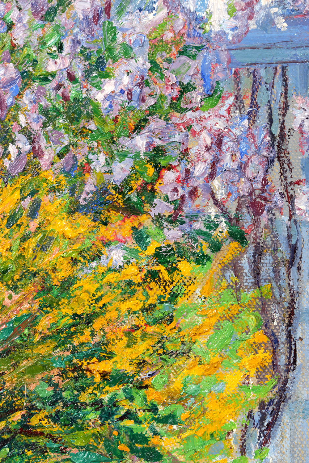 Robert F. Williams Oil Painting on Double-Sided Canvas “Wisteria / Winter Landscape”