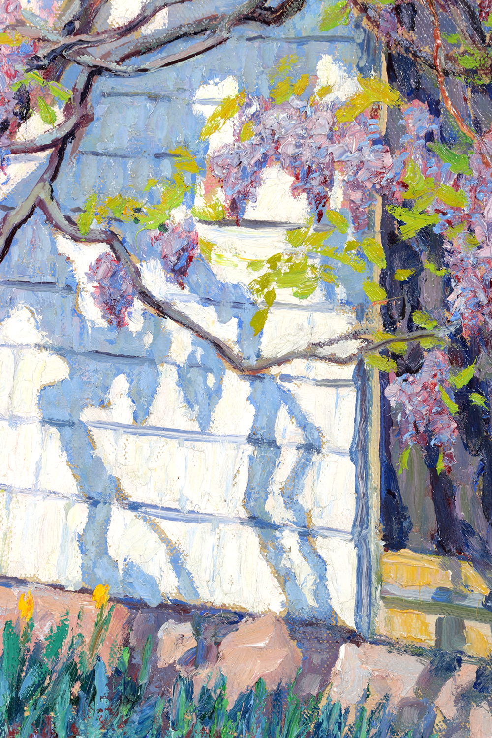 Robert F. Williams Oil Painting on Double-Sided Canvas “Wisteria / Winter Landscape”