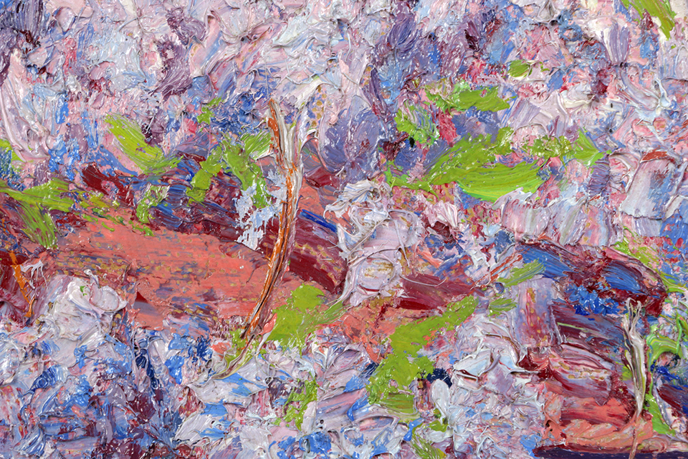 Robert F. Williams Oil Painting on Double-Sided Canvas “Wisteria / Winter Landscape”