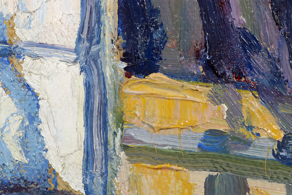 Robert F. Williams Oil Painting on Double-Sided Canvas “Wisteria / Winter Landscape”