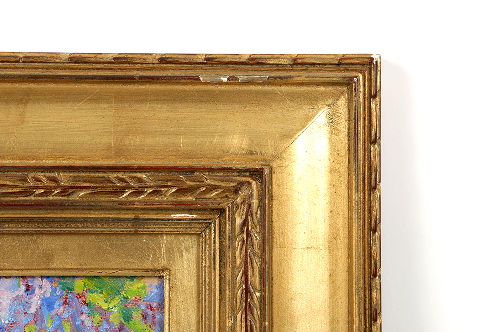 Robert F. Williams Oil Painting on Double-Sided Canvas “Wisteria / Winter Landscape”