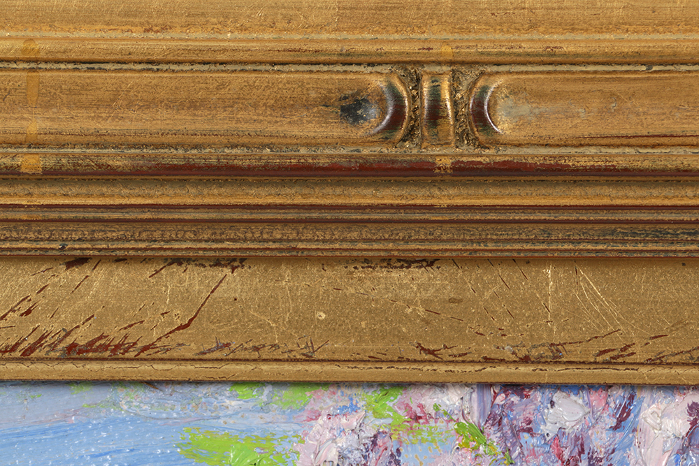 Robert F. Williams Oil Painting on Double-Sided Canvas “Wisteria / Winter Landscape”