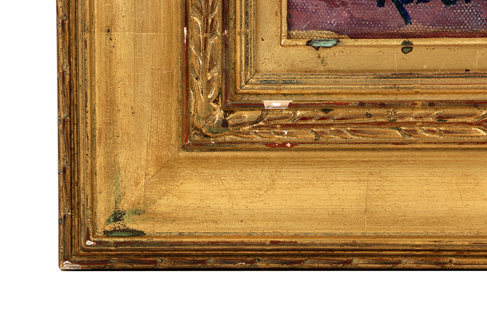 Robert F. Williams Oil Painting on Double-Sided Canvas “Wisteria / Winter Landscape”