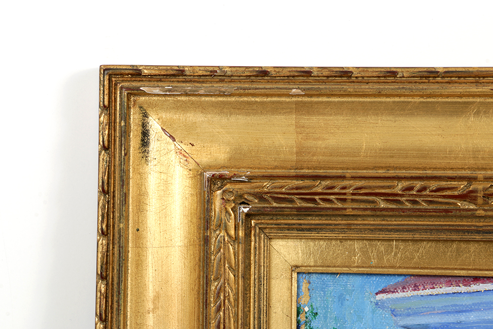 Robert F. Williams Oil Painting on Double-Sided Canvas “Wisteria / Winter Landscape”