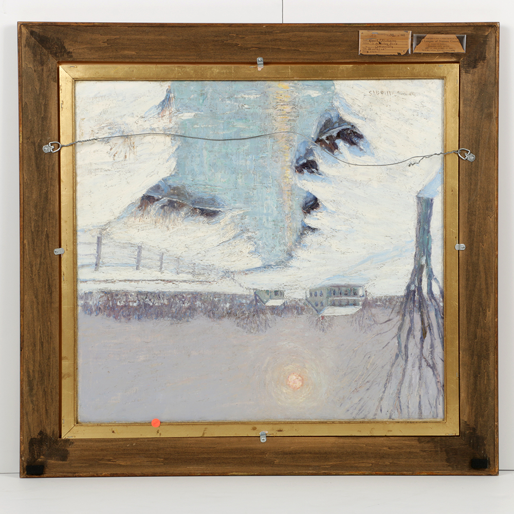 Robert F. Williams Oil Painting on Double-Sided Canvas “Wisteria / Winter Landscape”