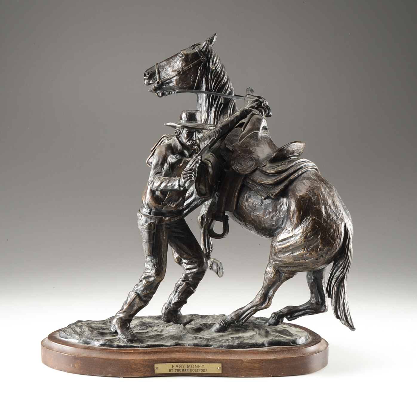 Truman Bolinger Bronze Statue "Easy Money"