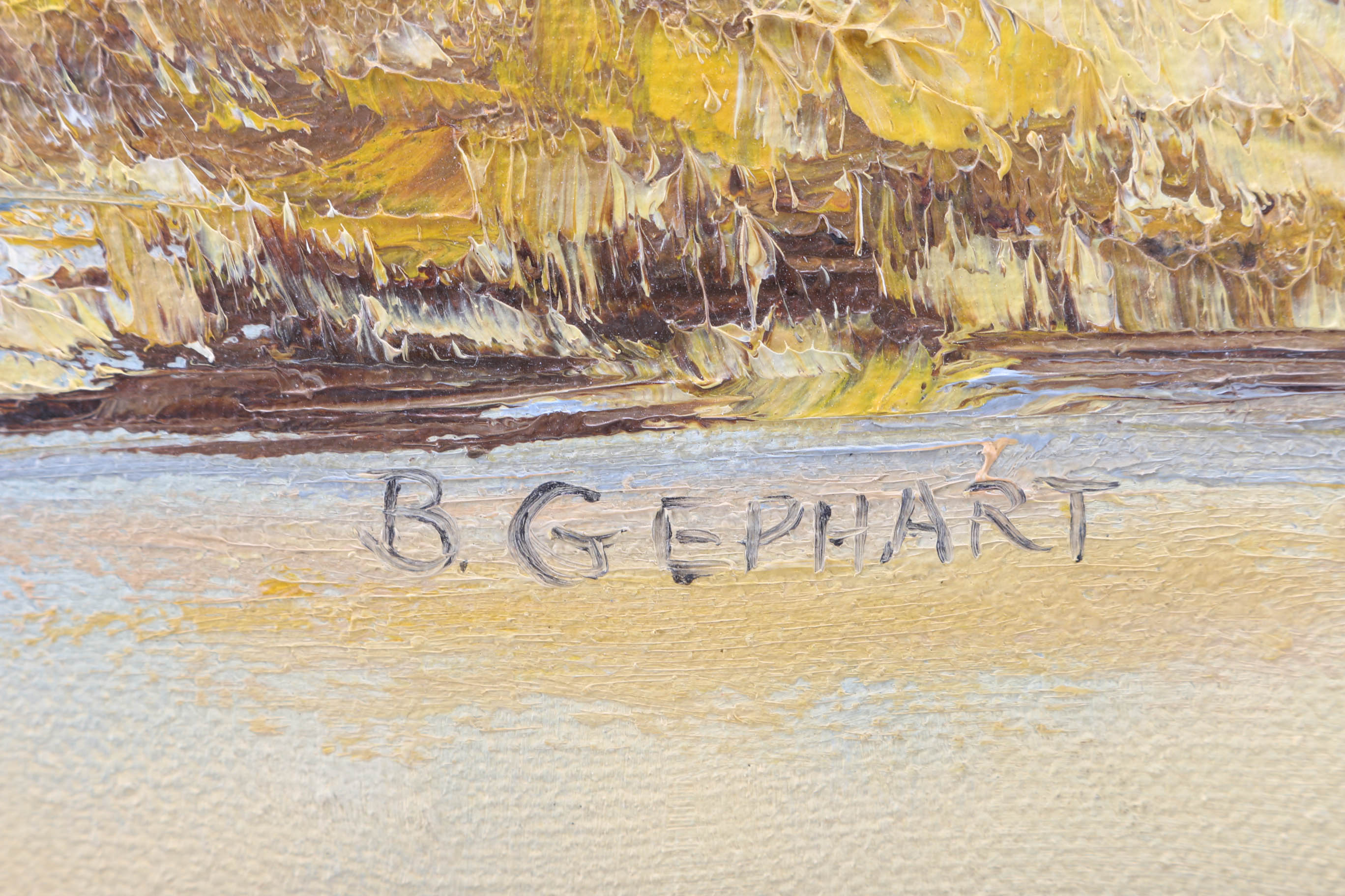 B. Gerhart Signed Oil on Canvas Landscape