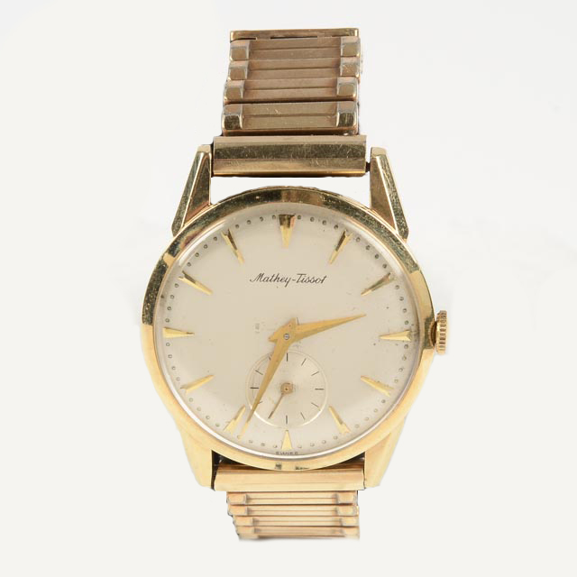 Vintage 14K Yellow Gold Case Mathey-Tissot Watch