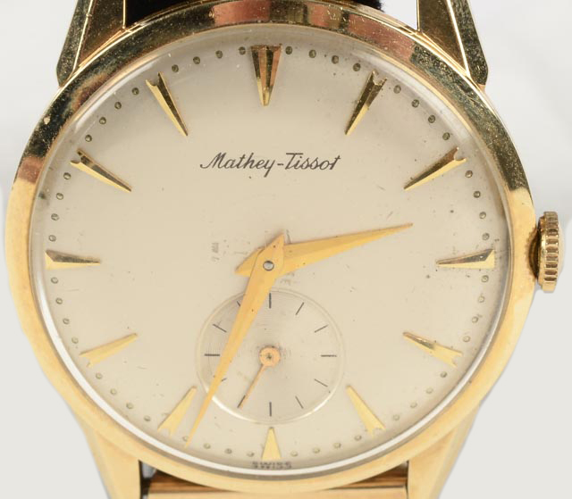 Vintage 14K Yellow Gold Case Mathey-Tissot Watch