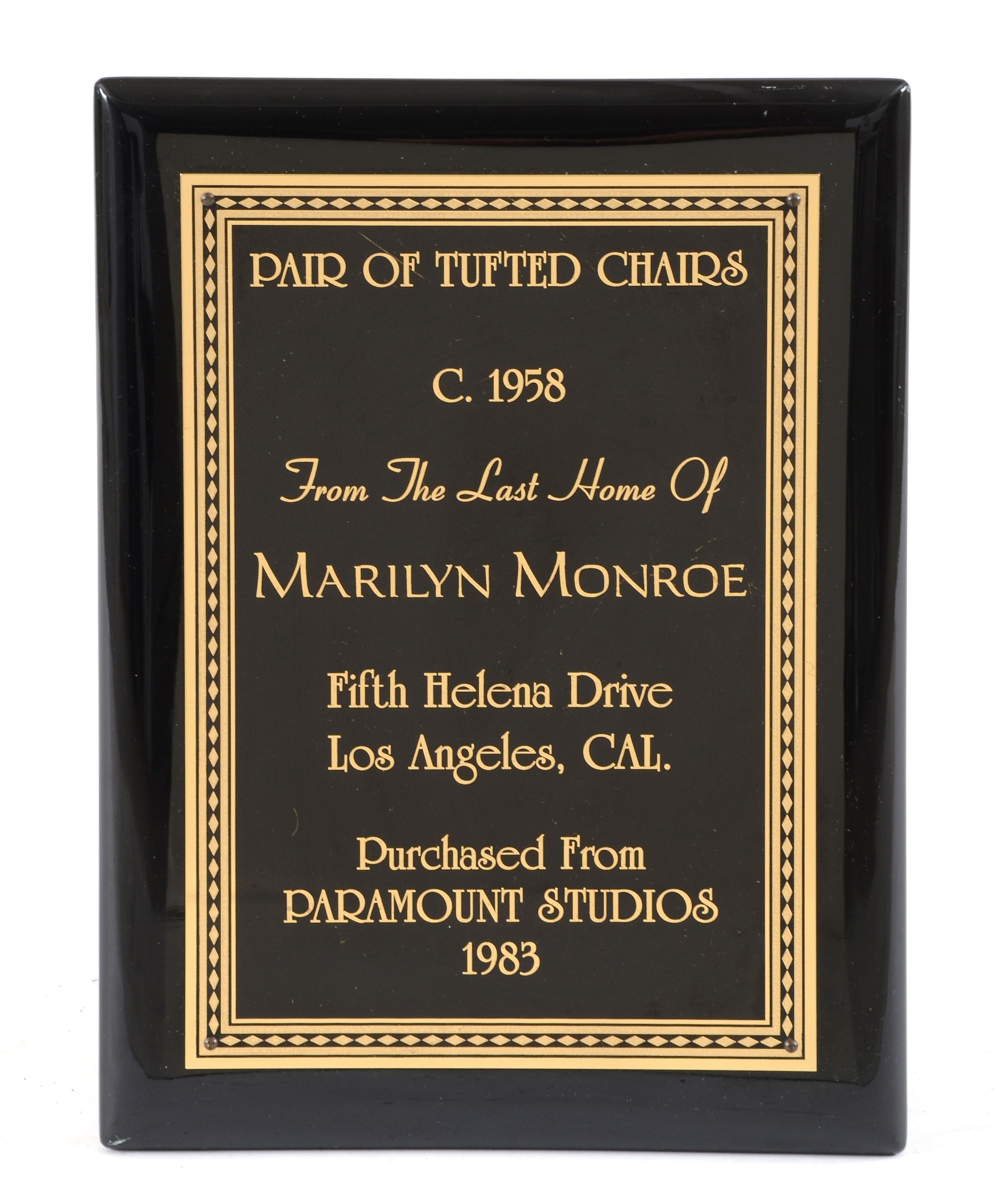 Pair of 1950s Chairs Marilyn Monroe Provenance