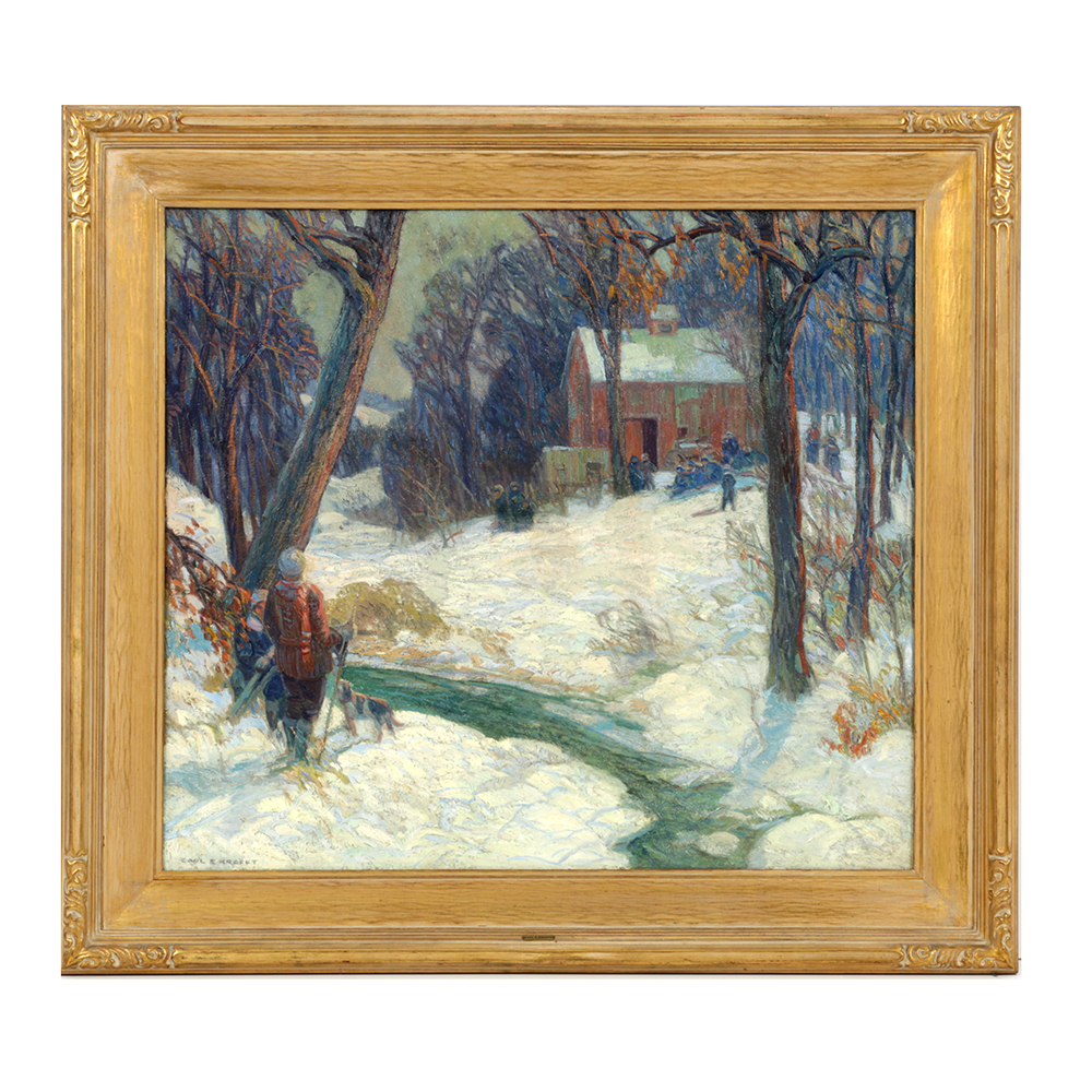 Outstanding "Hickory Hill" Oil on Canvas by Carl Rudolph Krafft