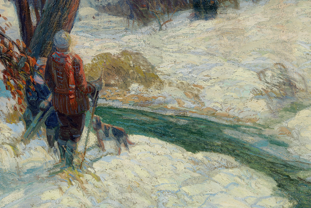 Outstanding "Hickory Hill" Oil on Canvas by Carl Rudolph Krafft