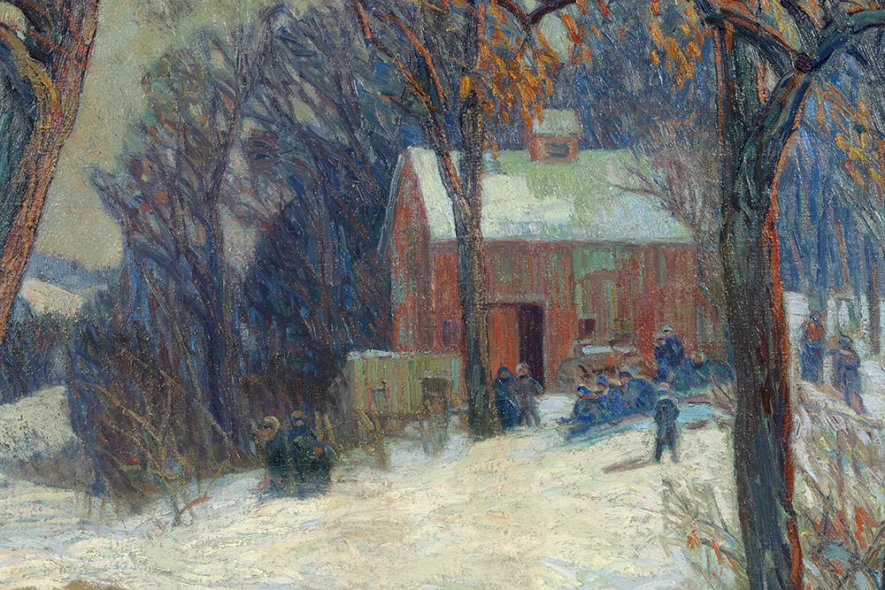 Outstanding "Hickory Hill" Oil on Canvas by Carl Rudolph Krafft