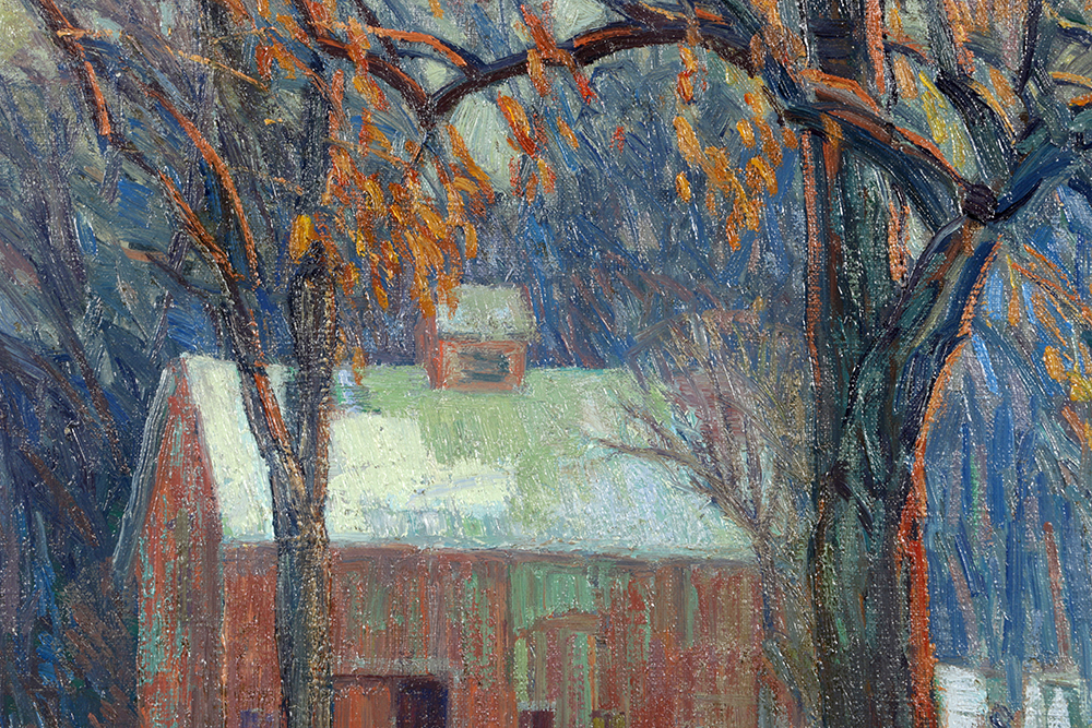 Outstanding "Hickory Hill" Oil on Canvas by Carl Rudolph Krafft