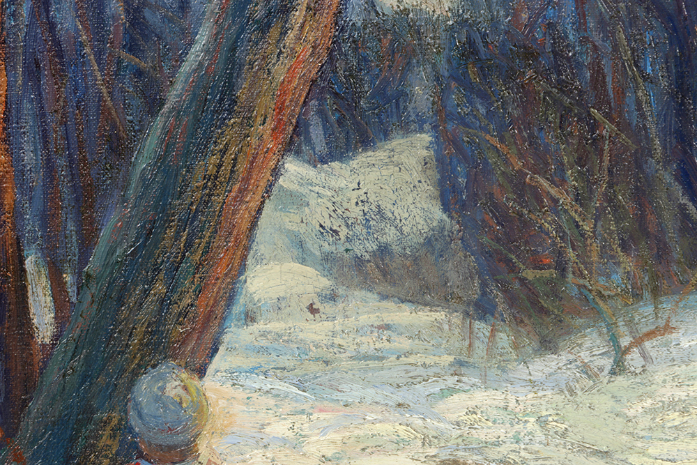 Outstanding "Hickory Hill" Oil on Canvas by Carl Rudolph Krafft