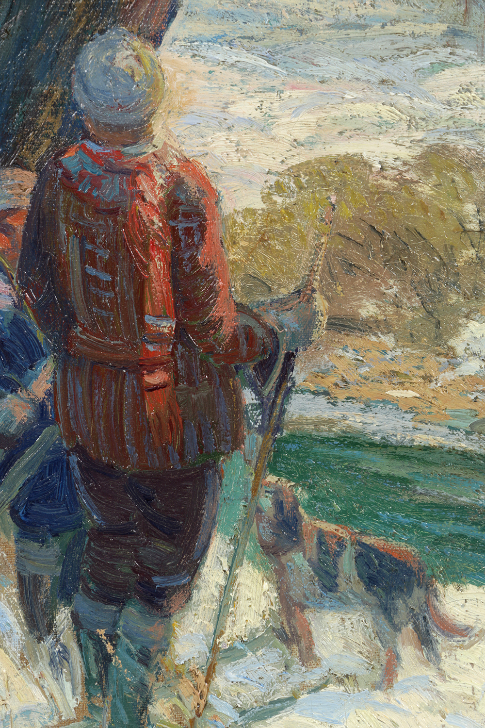 Outstanding "Hickory Hill" Oil on Canvas by Carl Rudolph Krafft