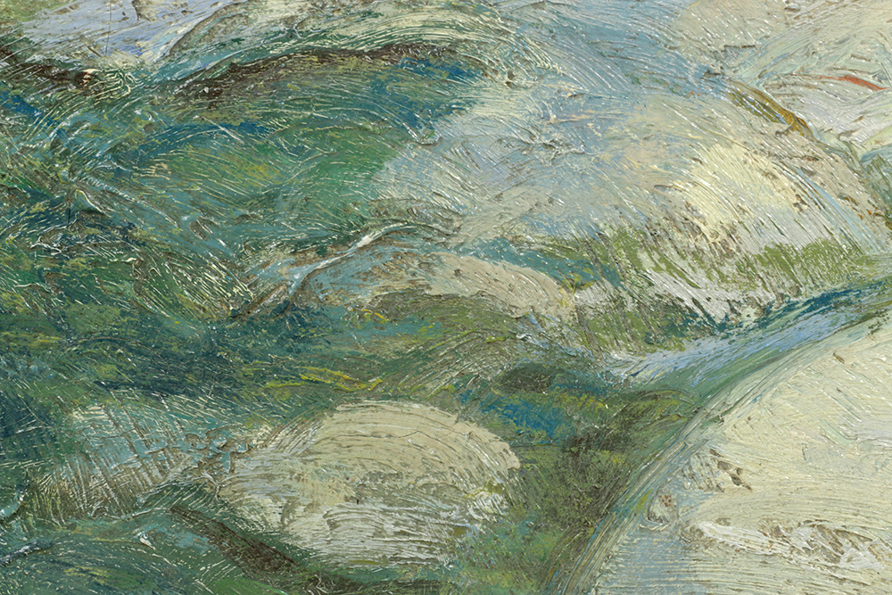 Outstanding "Hickory Hill" Oil on Canvas by Carl Rudolph Krafft