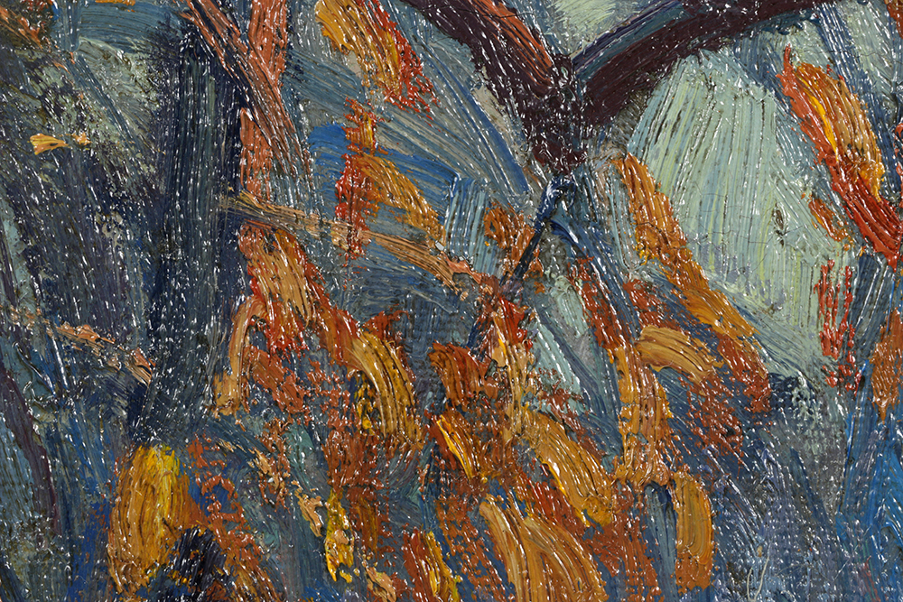 Outstanding "Hickory Hill" Oil on Canvas by Carl Rudolph Krafft