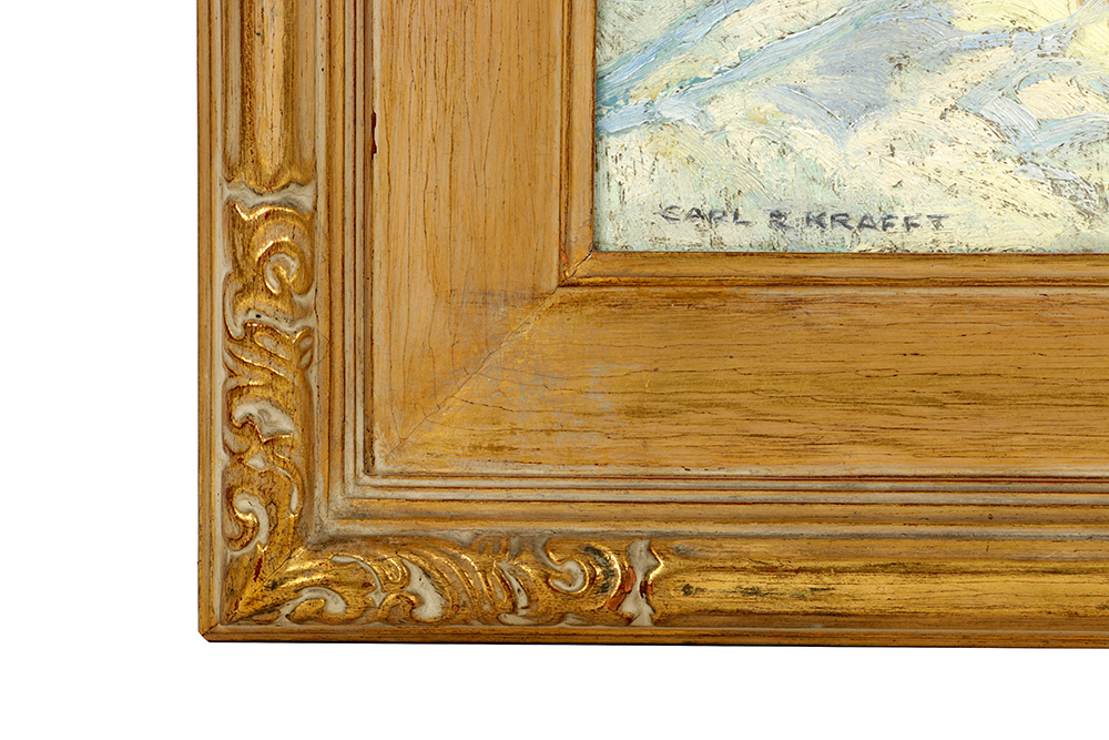 Outstanding "Hickory Hill" Oil on Canvas by Carl Rudolph Krafft