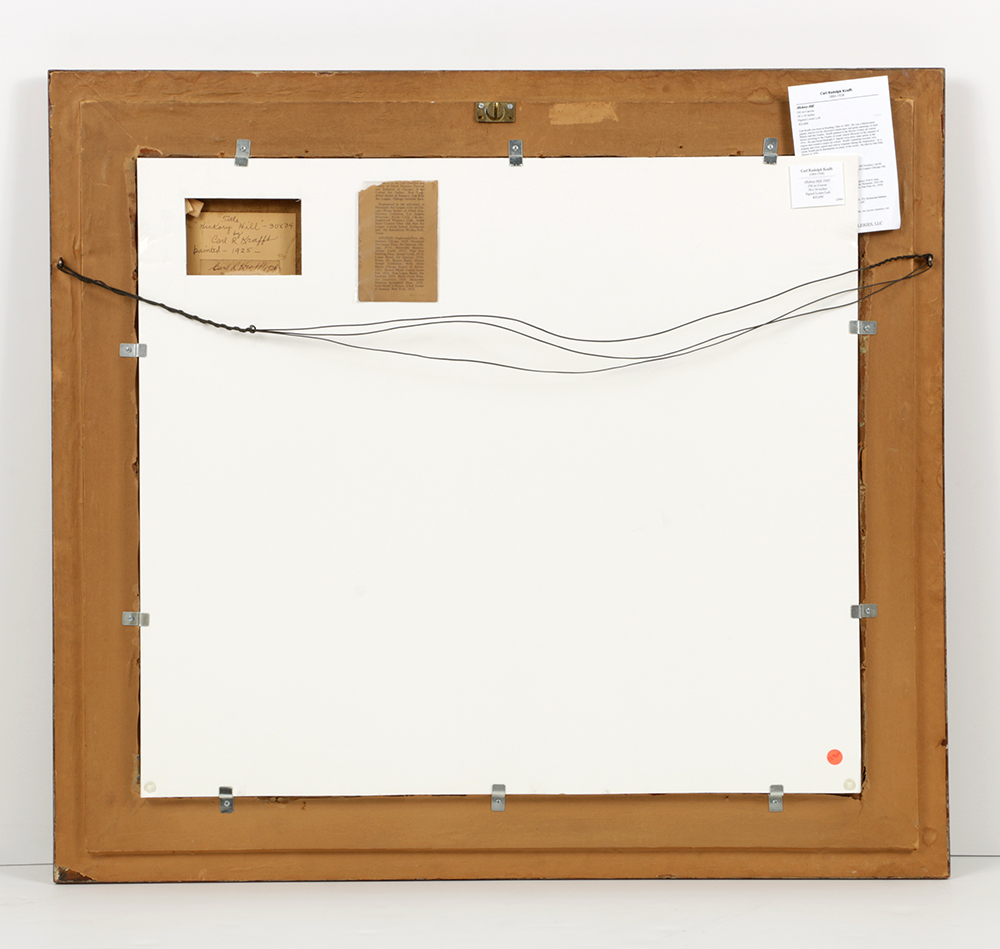 Outstanding "Hickory Hill" Oil on Canvas by Carl Rudolph Krafft