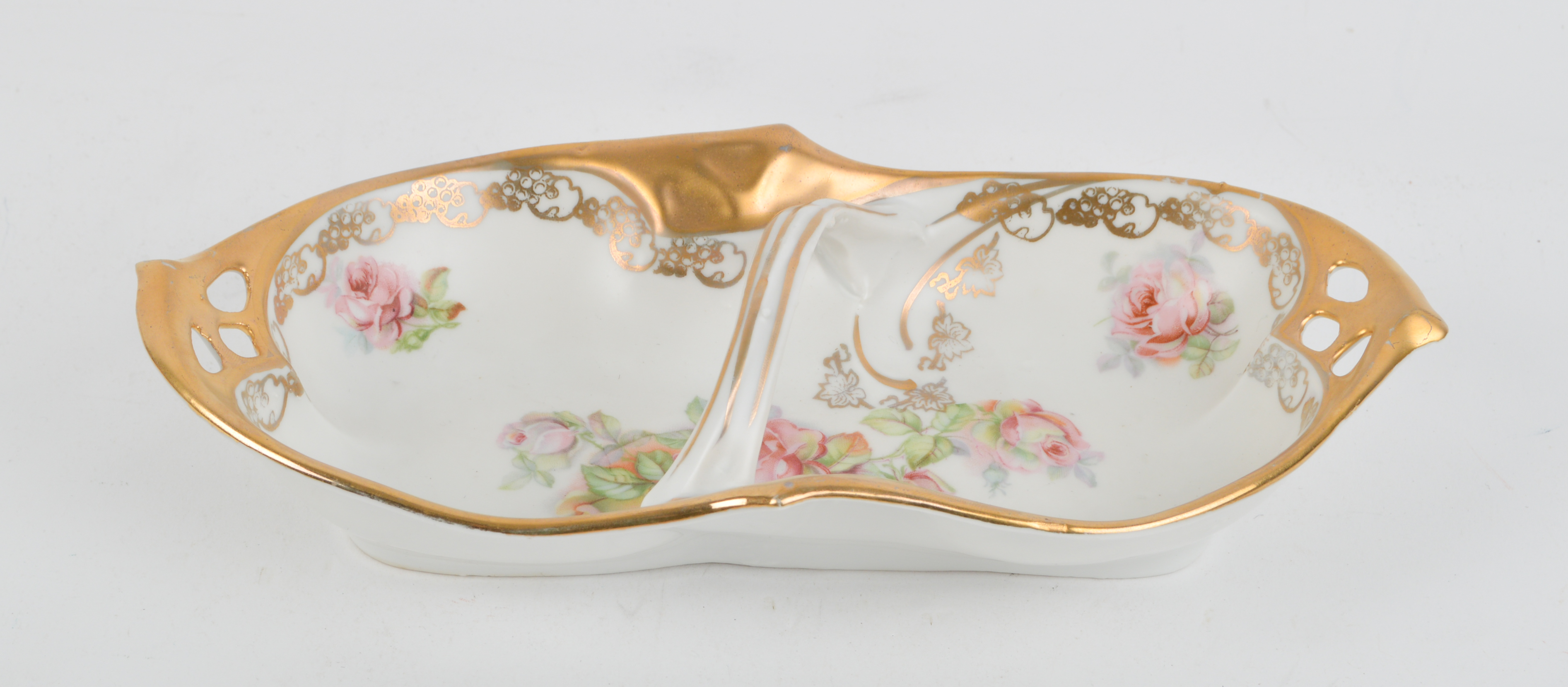 Gold Trimmed Pink Floral China