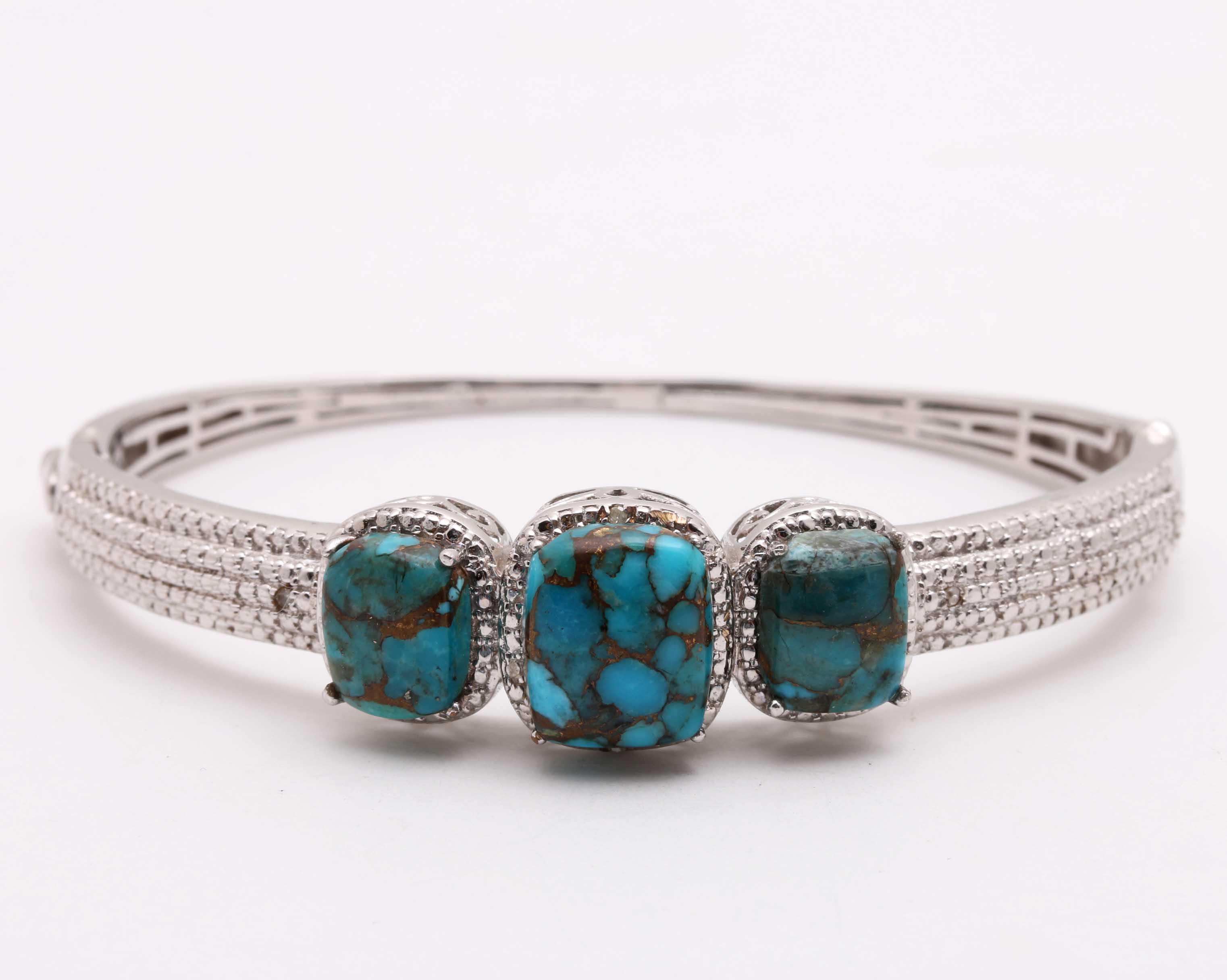 Karis Silver Tone Turquoise and Green Cubic Zirconia Jewelry