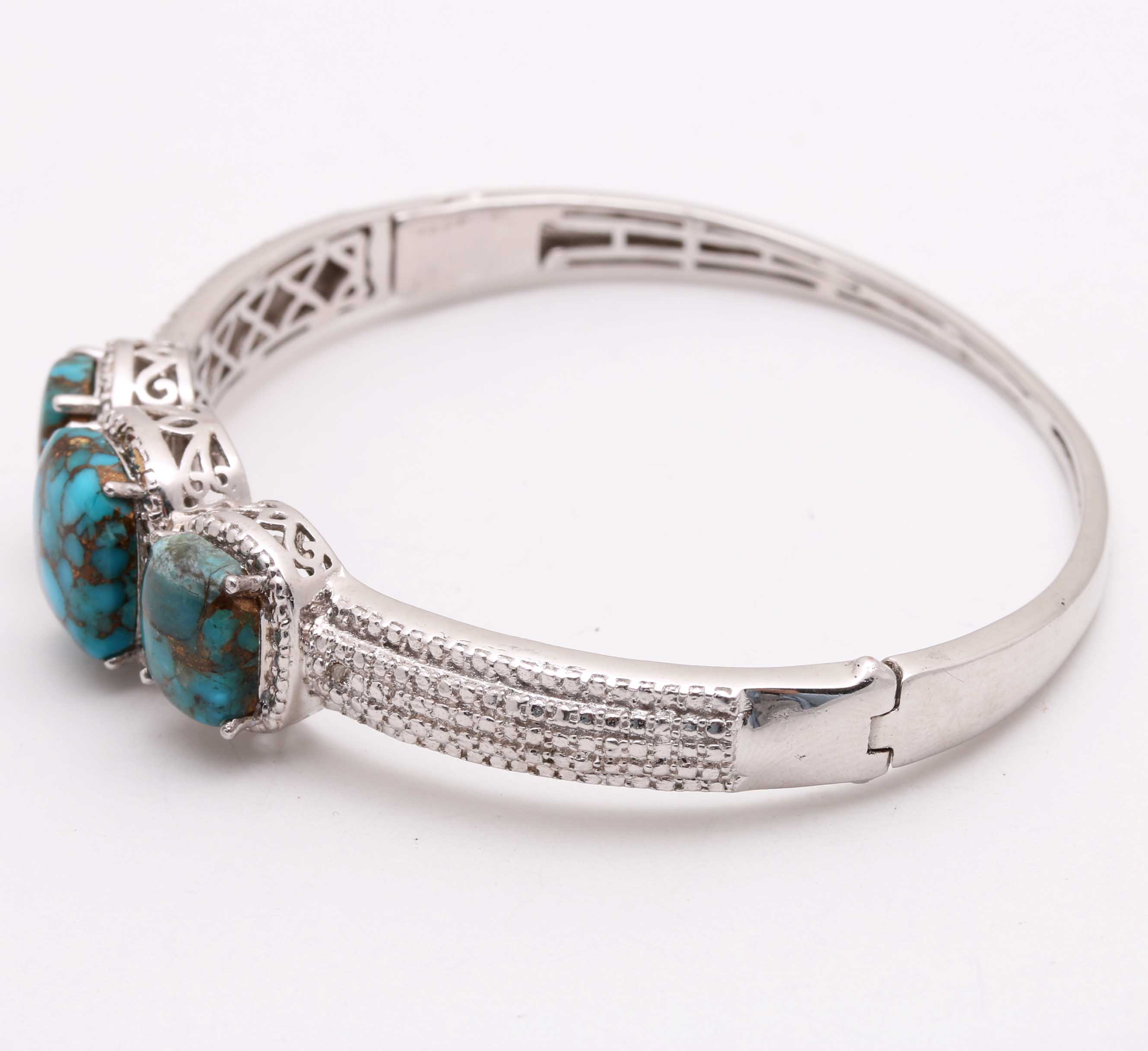 Karis Silver Tone Turquoise and Green Cubic Zirconia Jewelry